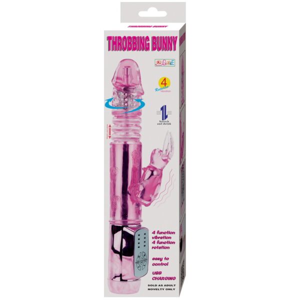 Vibrator rabbit Baile Rabbit Throbbing Butterfly cu brațul pentru clitoris în formă de fluture