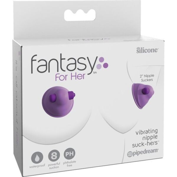 Stimulator de sfârcuri Fantasy For Her Vibrating Nipple Suck-Hers, cu cupa lui din silicon