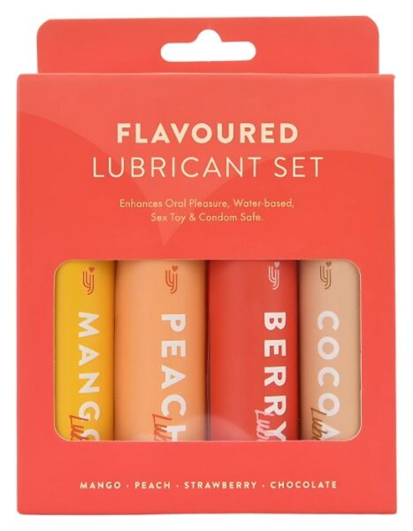 Loving Joy Flavoured Lubricant Set, patru flacoane de lubrifiant aromat de 30 ml