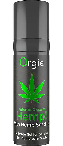 Flacon airless cu gelul stimulant Orgie Hemp! Intense Orgasm 15 ml