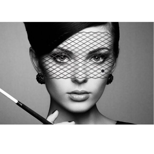 Mască din vinil negru Bijoux Indiscrets Mask Louise