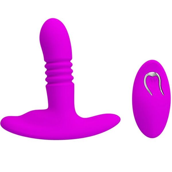 Dop anal Pretty Love Heather BI-014647W din silicon negru, cu ventuză la bază