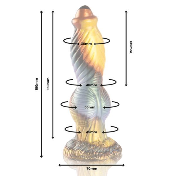 Dildo vibrator EPIC Phoenix cu telecomanda lui