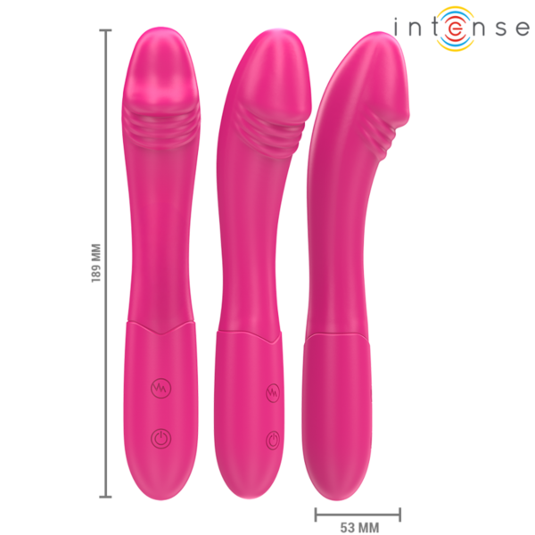 Vibrator roz Intense Belinda de 19 cm cu corp flexibil