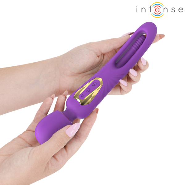Vibrator wand Intense Christy cu limba oscilantă