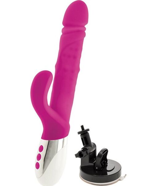 Vibrator rabbit S Pleasures Xtreme cu accesoriul cu ventuză