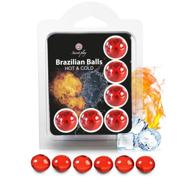 Set Secret Play Brazilian Balls Frío-Calor cu 6 bile pentru masaj