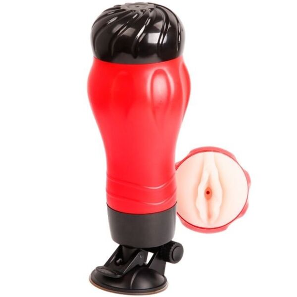 Masturbator Crazy Bull BM-00900T47Z cu baza lui cu ventuză