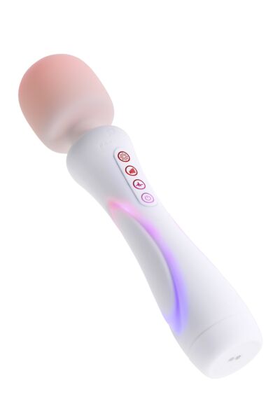 Vibrator Magic Wand Paradise Pleasure The Wand, alb, cu iluminare RGB