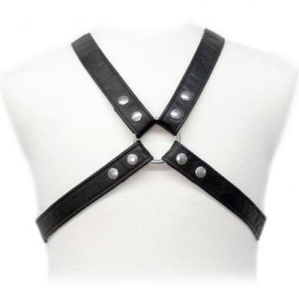 Ham pentru bărbați Leather Body Lasic cu curele reglabile în formă de cruce