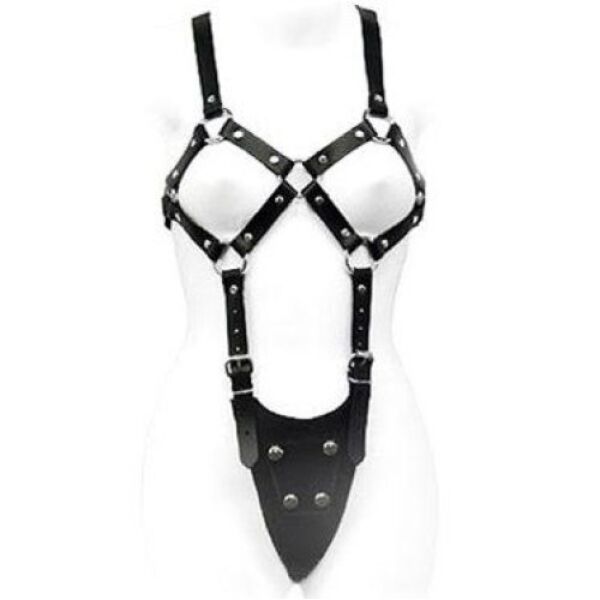 Ham corporal pentru femei Leather Body, din piele