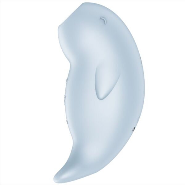 Stimulator clitoridian cu aspirație Satisfyer Seal You Soon în formă de animal marin, albastru deschis