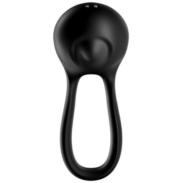 Inel vibrator Satisfyer Majestic Duo de culoare neagră