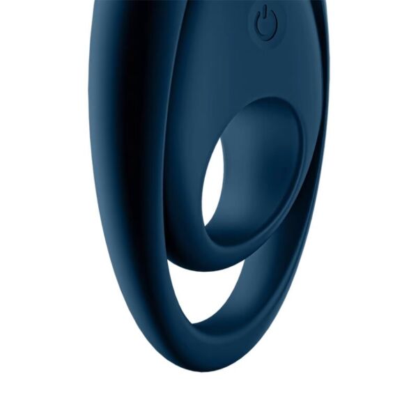 Inel vibrator Satisfyer Glorious Duo în albastru închis