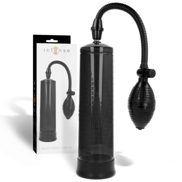Pompă cu vid pentru penis Intense Penis Pump 02, cu cilindru transparent, mâner și manometru
