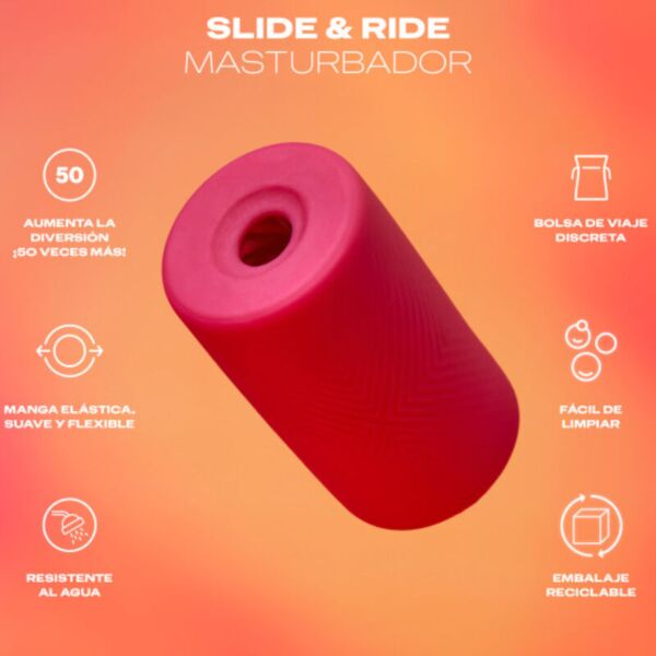 Masturbator Durex Slide & Ride, de culoare roz