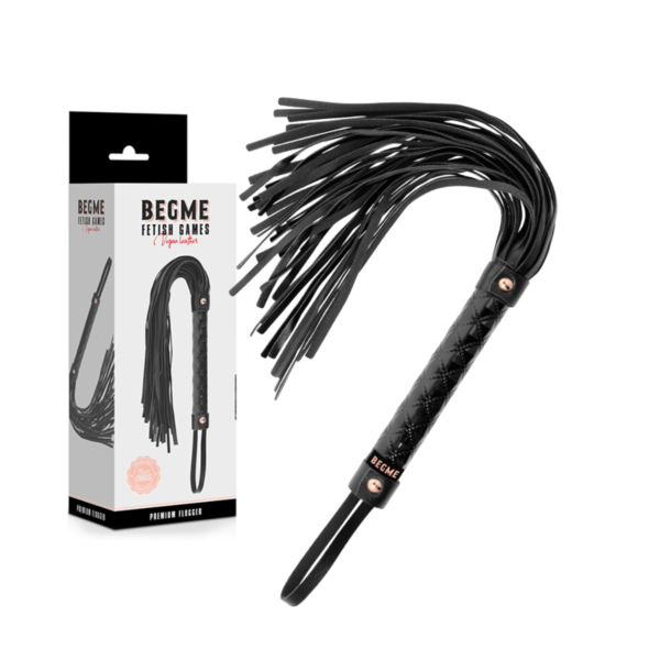 Bici BEGME Black Edition din piele vegană, cu fâșii și mâner