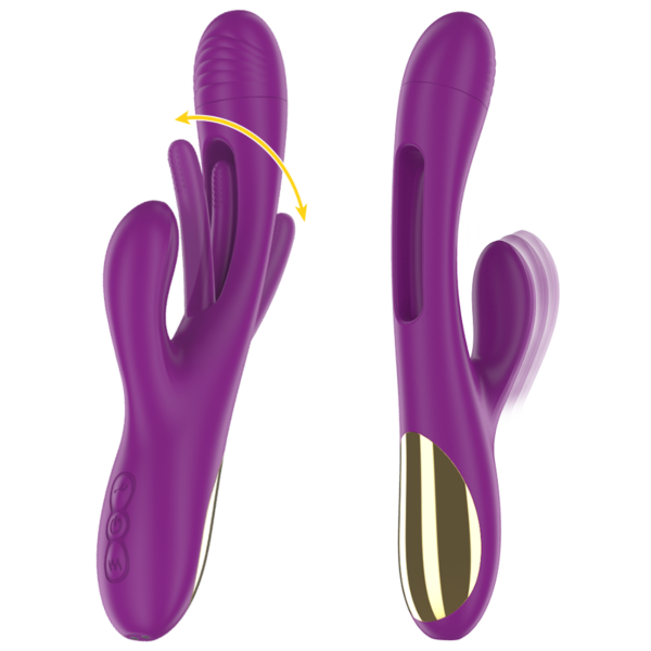 Vibrator Intense Apolo mov și auriu, cu limba lui oscilantă