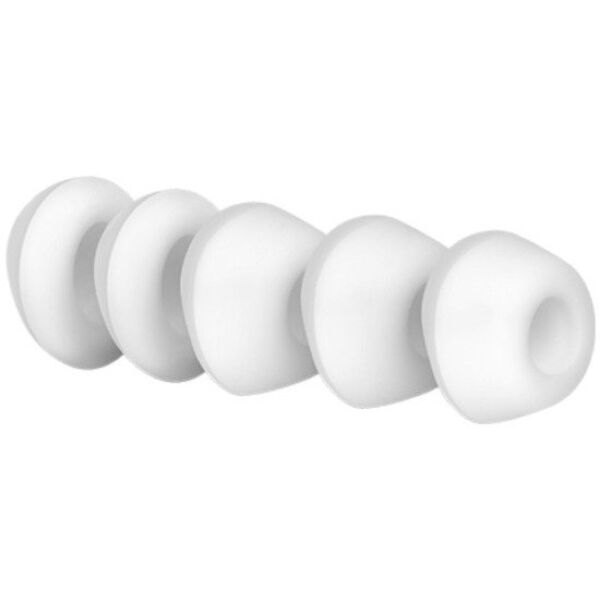 Capace Satisfyer Pro 2, cinci capace albe din silicon