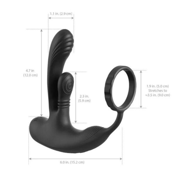 Stimulatorul Pipedream Ass-Gasm IntiMotion, cu cap pentru prostată, dop anal texturat și pernă perineală