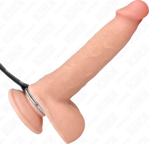Inel pentru penis Kink cu cleme: inel din metal cu lanț și cleme pentru sfârcuri