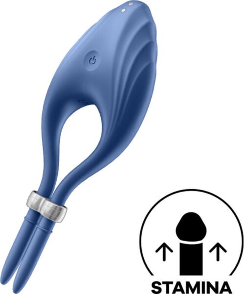 Inel vibrator Satisfyer Duelist cu stimulatorul clitoridian triunghiular