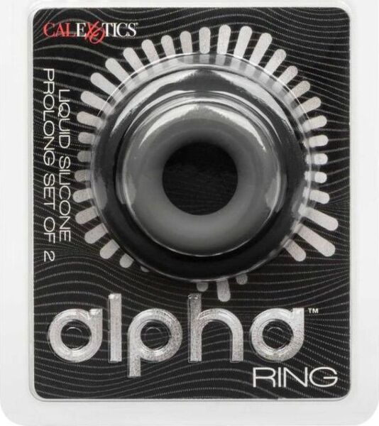 Cele două inele pentru penis din siliconul CalExotics Alpha Prolong Set of 2