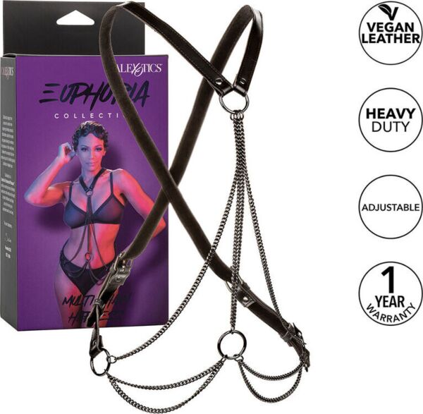 Ham corporal cu lanțuri CalExotics Euphoria Multi Chain Harness