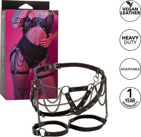 Ham de coapsă CalExotics Euphoria cu lanțuri metalice