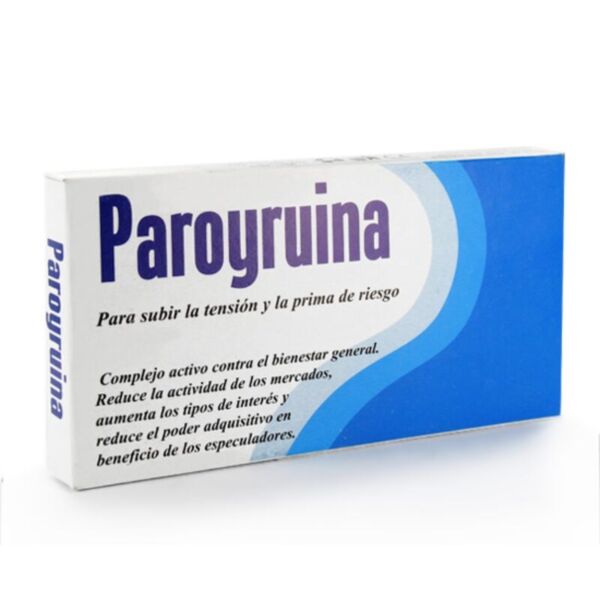 Cutie de bomboane de glumă Diablo Picante Paroyruina, cu aspect de ambalaj de medicamente