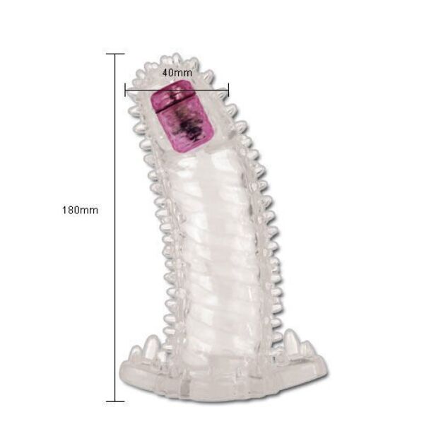 Manșon pentru penis Baile Brave II cu vârf vibrant