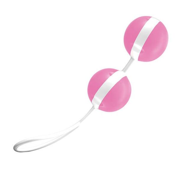 Bile vaginale JOYDIVISION Joyballs Trend în roz și alb, cu șnurul de extragere