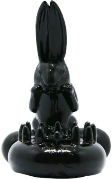 Inel vibrator Baile Sweet Ring negru, cu rabbitul pentru clitoris