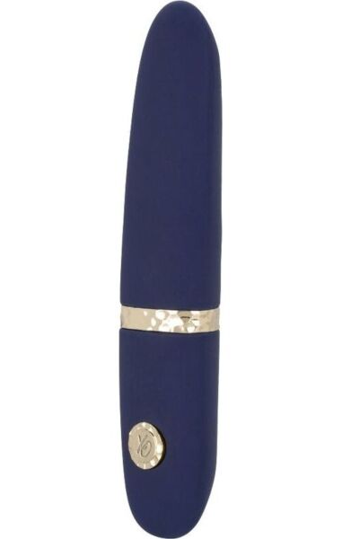 Mini vibrator CalExotics Chíc Daisy albastru, cu vârful lui subțire