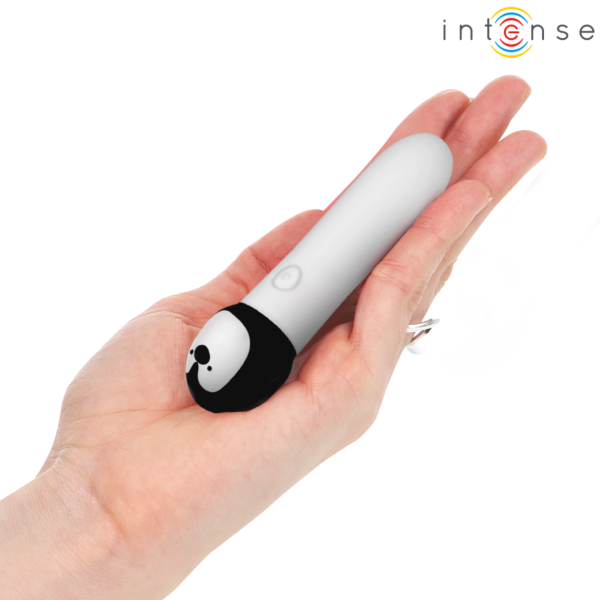Vibrator bullet Intense Rico, alb, în formă de pinguin