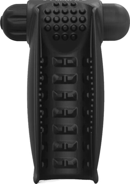 Masturbator Bathmate Hand Vibe negru, cu cele două aripi din silicon și vibratorul bullet