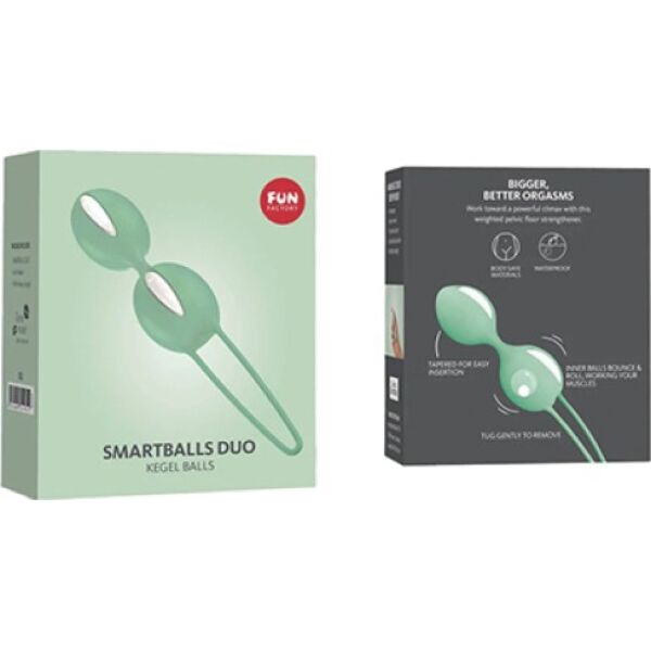 Bile vaginale duble Fun Factory Smartballs Duo, cu șnurul lor