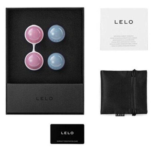 Set de bile vaginale LELO Luna Beads Mini cu conector din silicon