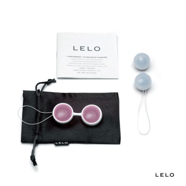 Set de patru bile vaginale LELO LUNA Beads cu conector din silicon