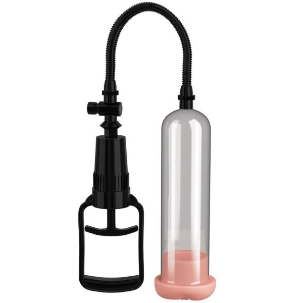 Pump Worx Pussy Pump cu cilindru transparent, intrare cu aspect vaginal și mâner manual