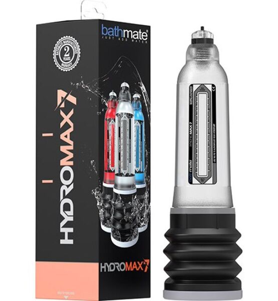 Pompă pentru penis Bathmate Hydromax 7, cu cilindrul și burduful ei