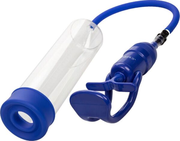 Pompă pentru penis CalExotics Admiral Sta-Hard, cu cilindru transparent, furtun și mâner de pompare