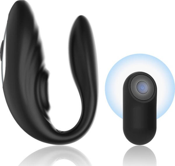 Vibrator pentru cupluri Brilly Glam Couple Pulsing cu telecomandă