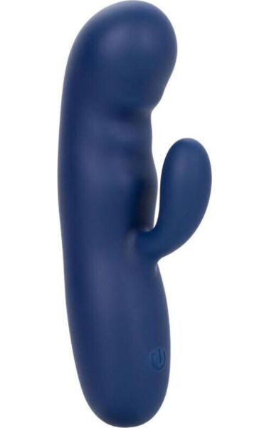 Vibrator cu dublu motor CalExotics Cashmere Silk Duo, albastru
