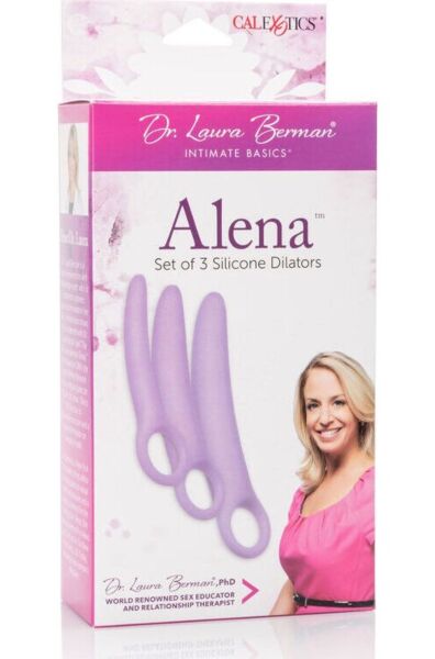 Set de trei dilatatoare Calexotics Alena din silicon mov, de la cel mai mic la cel mai mare