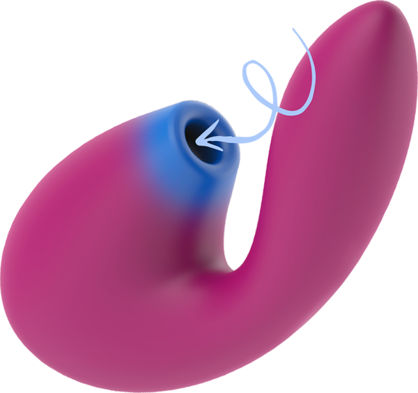 Stimulator clitoridian cu aspirație CoverMe Clitoral Rush, cu corp curbat pentru punctul G