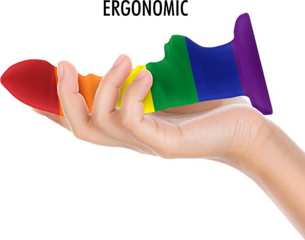 Dildo Mythology Colby Pride M cu ventuză, în culorile Pride