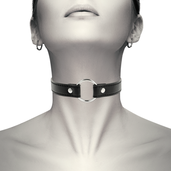 Zgardă BDSM Coquette Chic Desire cu închiderea ei cu trei catarame