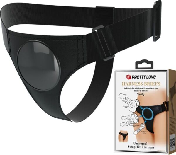 Ham strap-on tip chiloți Pretty Love BW-022086, negru