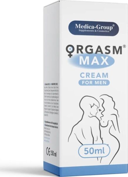 Cremă intimă Orgasm Max Cream For Men de la Medica Group, ambalaj de 50 ml